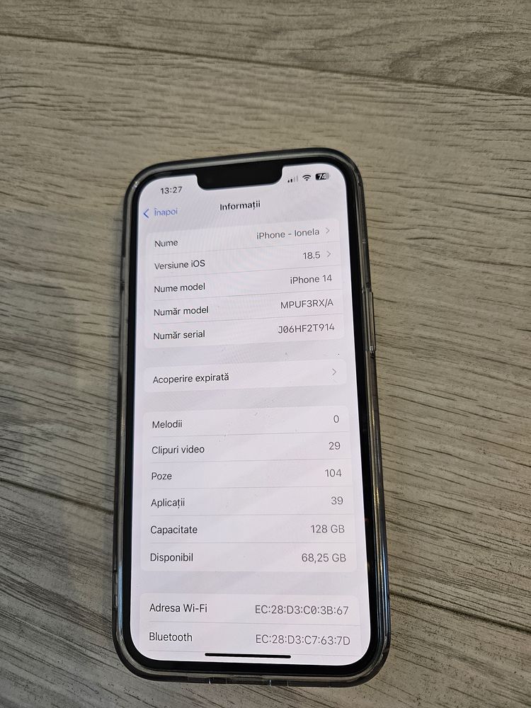 Iphone 14, 128 GB, Midnight Blue