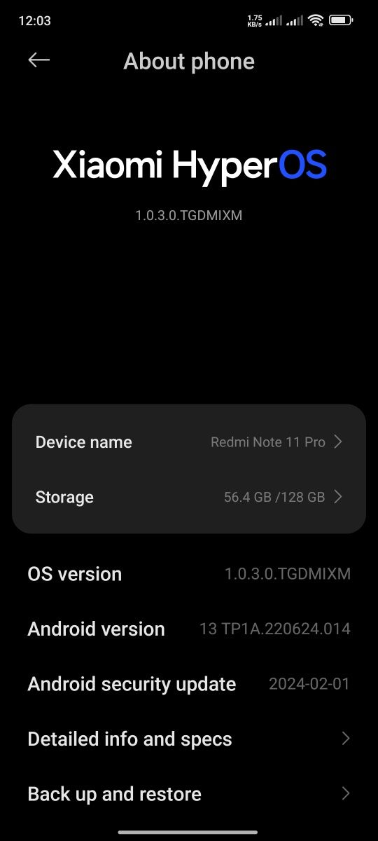 Redmi not 11 pro