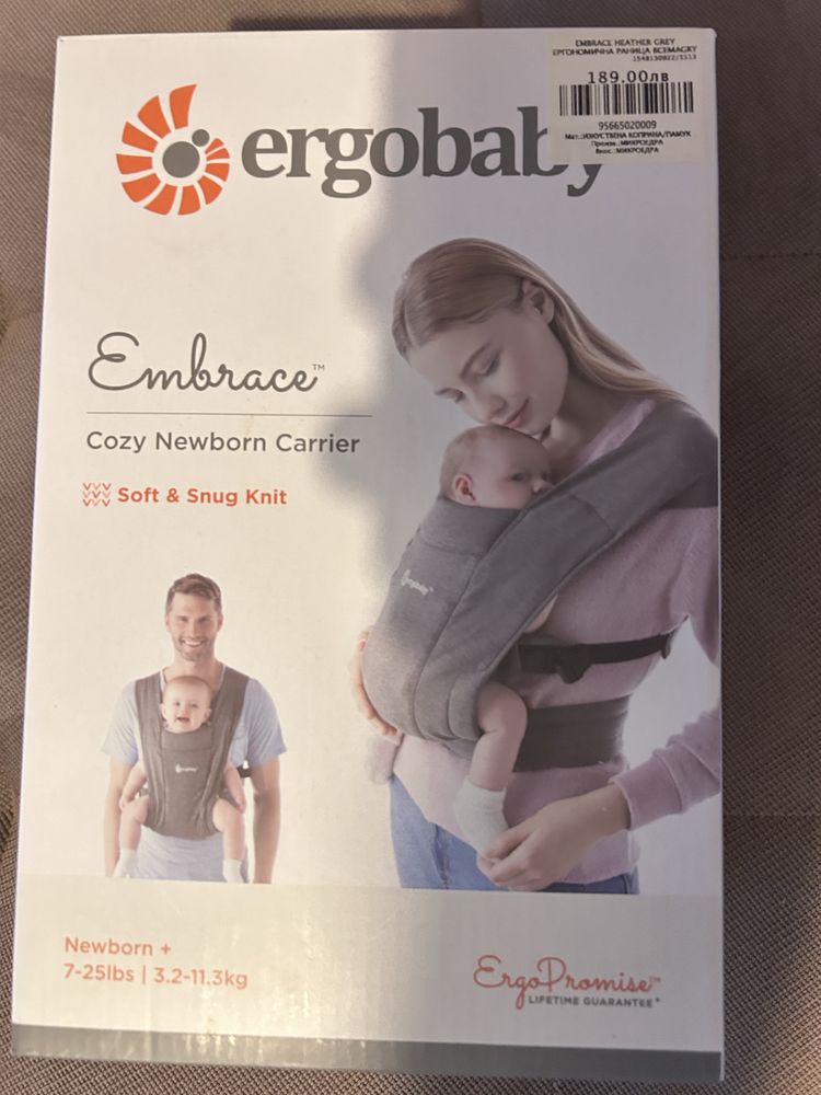 Ергономична раница кенгуру за новородени ergobaby