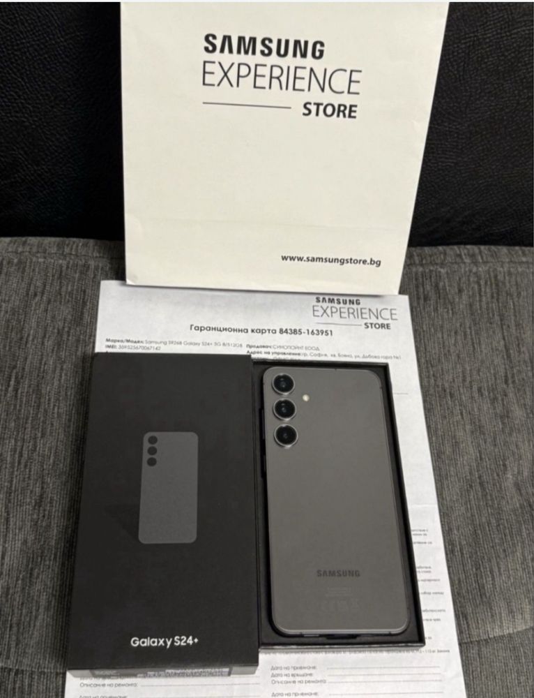 КАТО НОВ 512GB Samsung S24 Plus Experience Store Гаранция 2026 s24