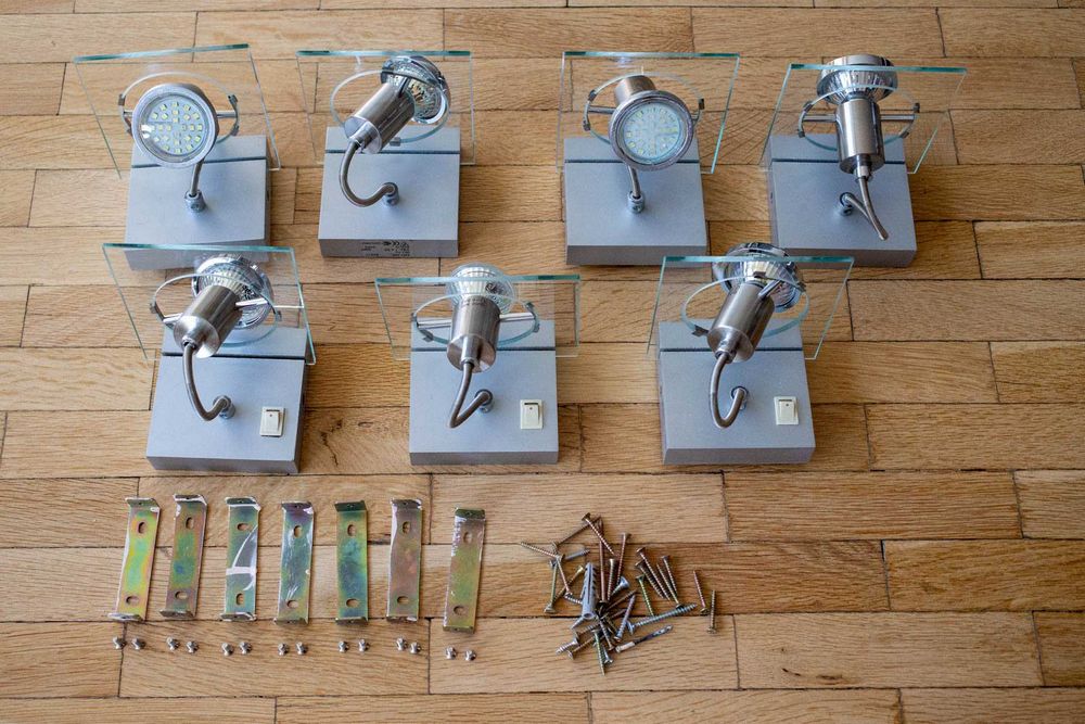 Пълен комплект от 13 лампи - висящи, настолни, за стена