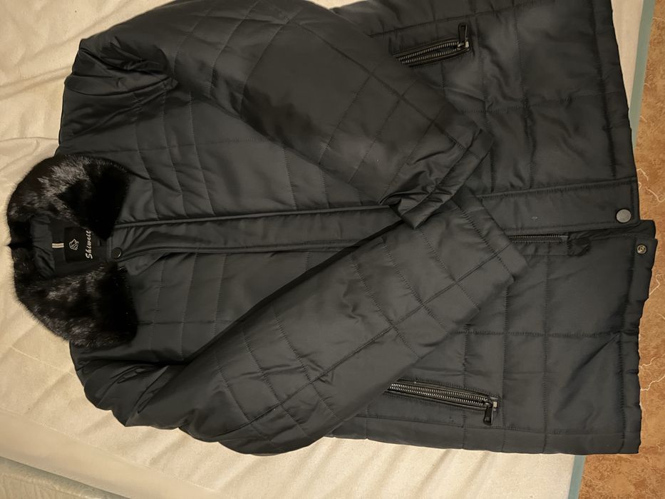 Новая мужская зимняя куртка с норковым воротником