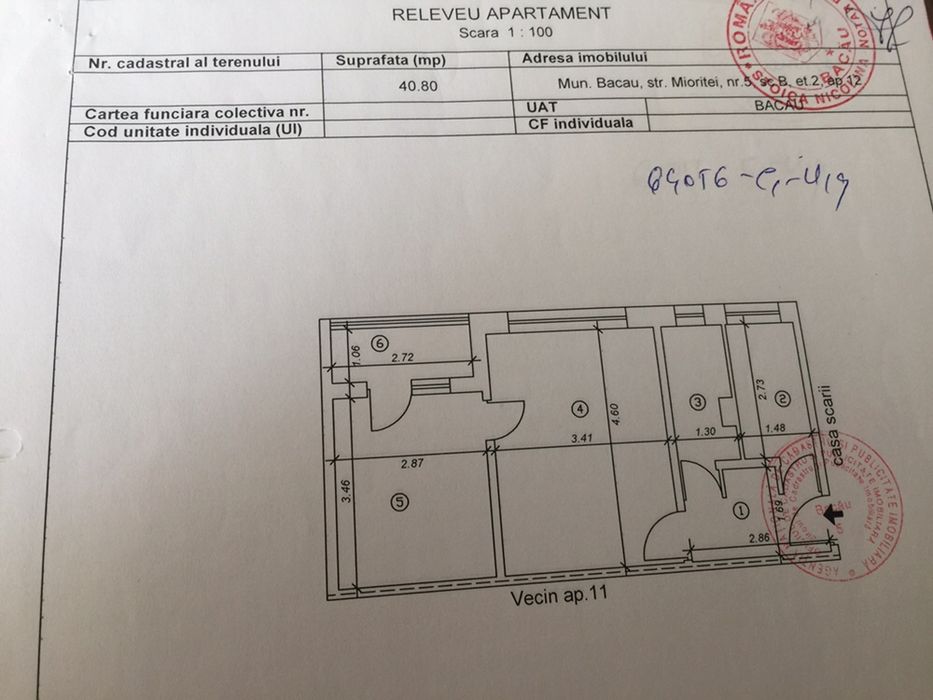 Apartament Renovat integral Str Mioritei nr 5B (langa posta8/central)