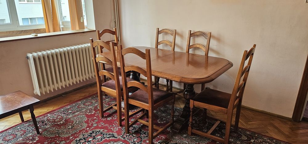 Masa vintage extensibila din lemn