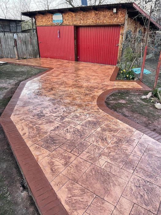 Executam lucrari cu beton amprentat