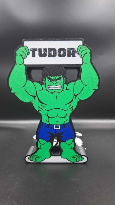 Lightbox HULK Personalizat cu Nume Lumină LED CADOU COPII marvel