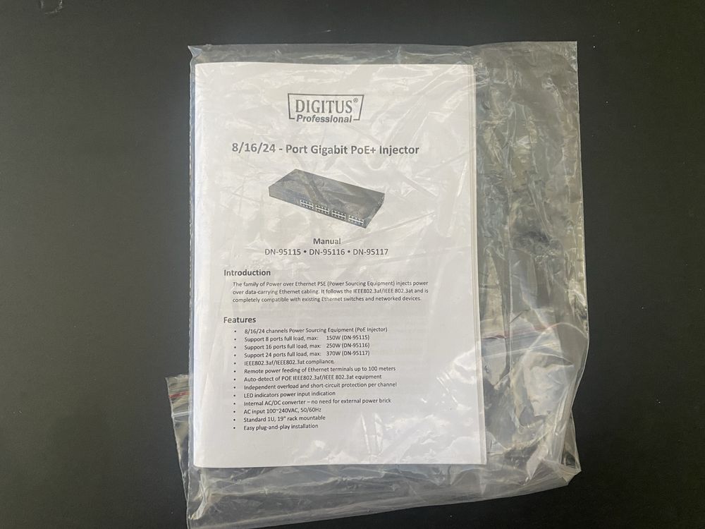 PoE+ injector Gigabit 24 porturi Digitus