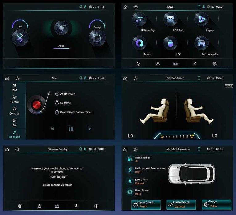 Ecran cu Apple CarPlay / Android Auto Wireless Volkswagen, Skoda, Seat