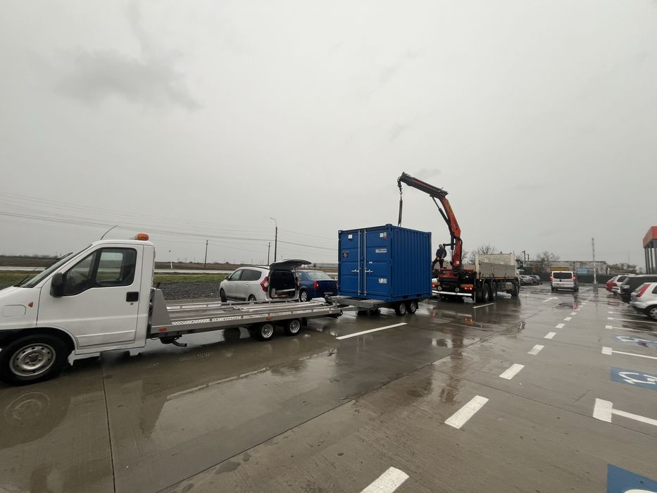 Tractari auto utilaje transport masini platforma slep