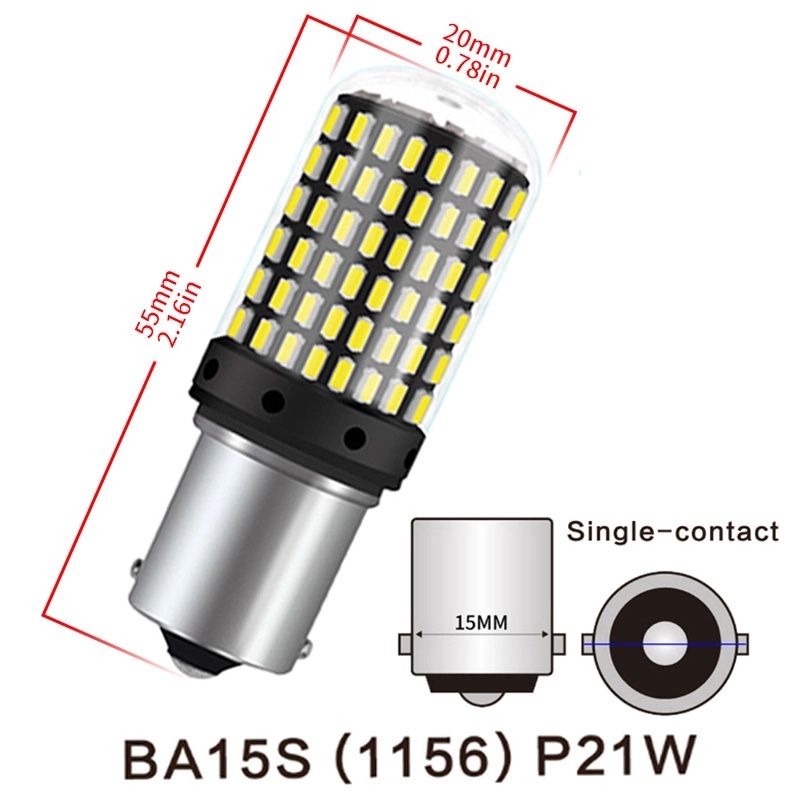 Bec Led P21W-BA15S/1156/1157-50W-360° Poziții,Semnalizare,Marșarier