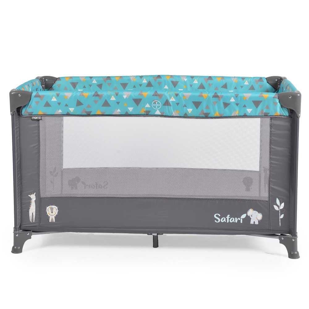 Patut pliabil pentru copii Moni Safari Turquoise