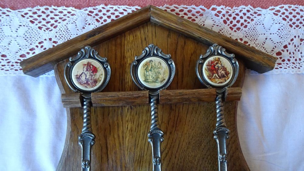 Винтидж комплект калаени лъжици  Zinn Germany