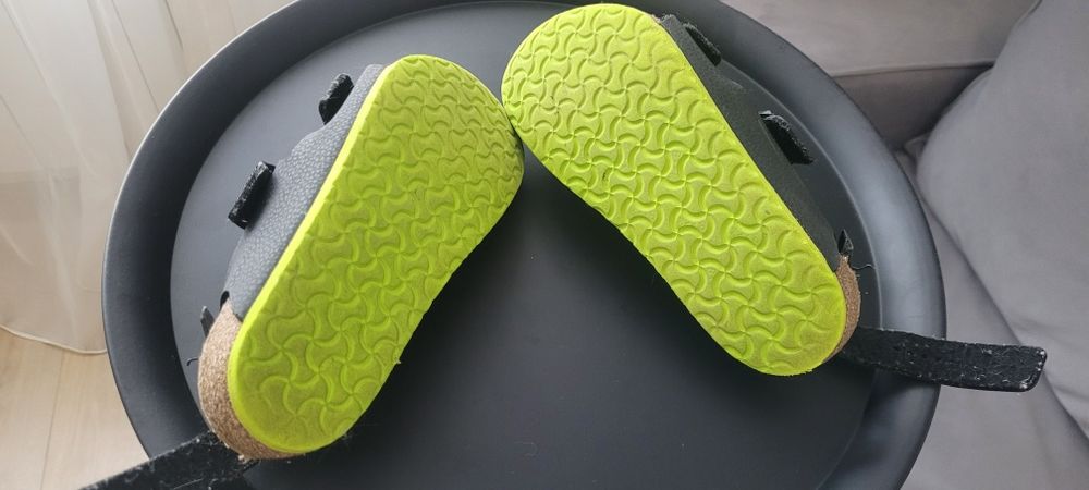 Sandale copii Birkenstock Milano aprox. 20.5 cm Desert Soil Black/Lime