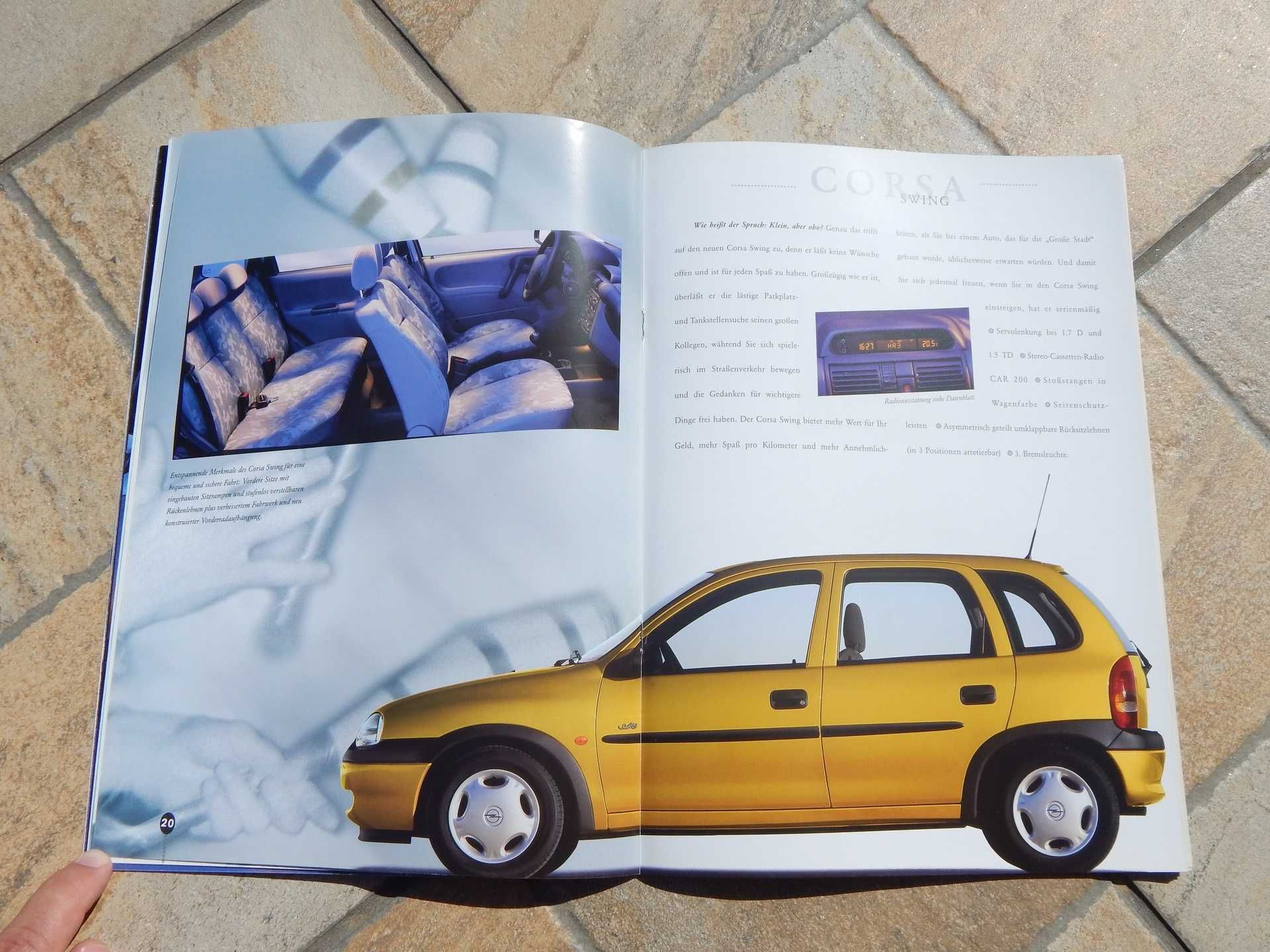 Revista de fabrica si pliant tehnic prezentare Opel Corsa B 1996
