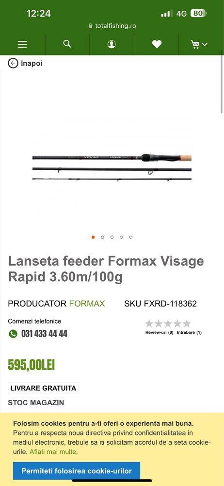 Vand lanseta feeder Formax Visage Rapid 3.60/100g