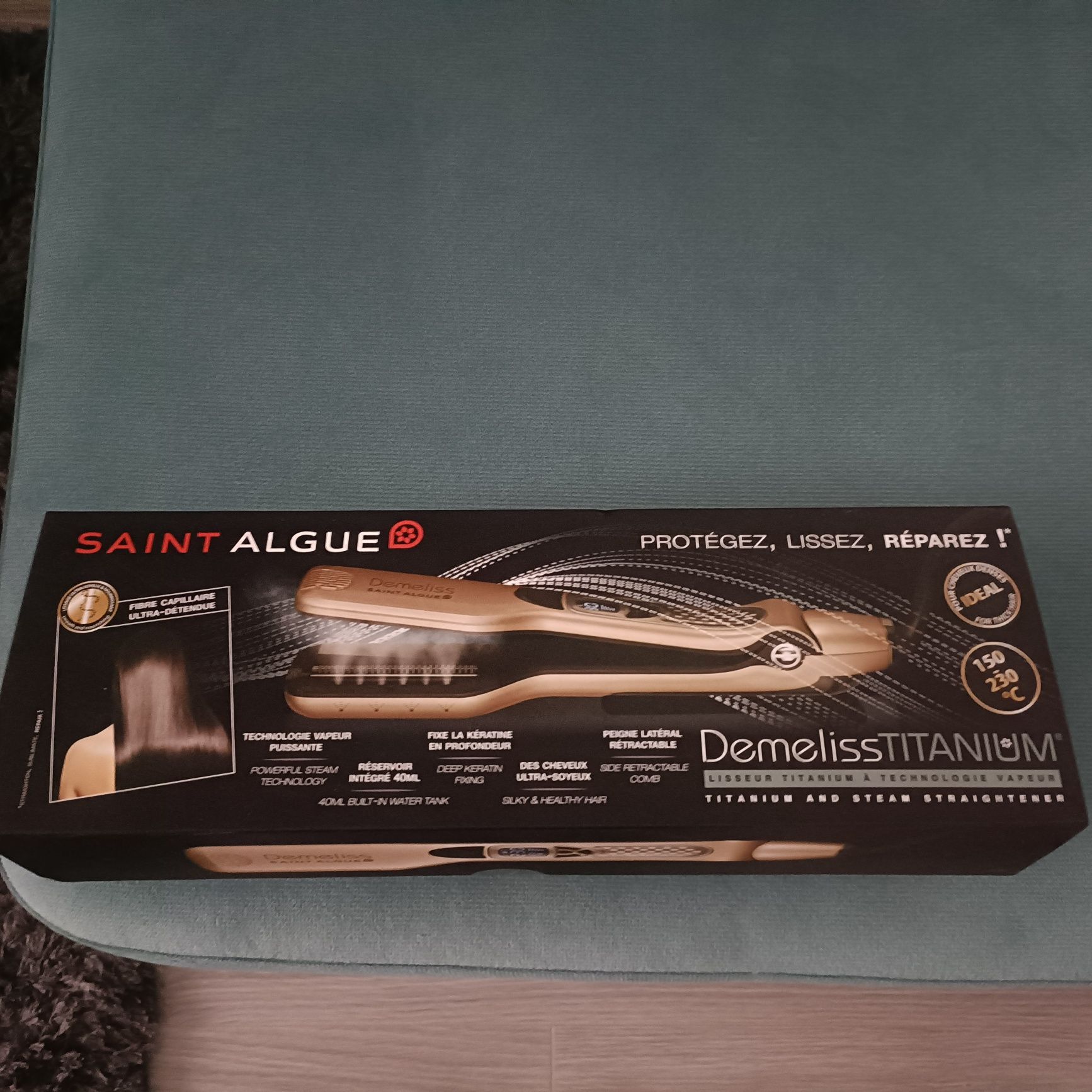 Placa pentru indreptarea parului Demeliss Titanium, 5 temperaturi