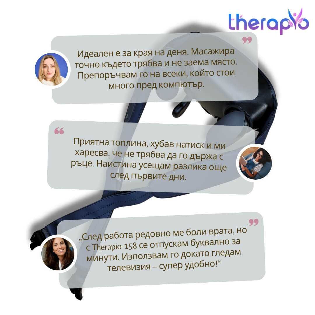 Масажор - мултифункционален масажор за врат и рамене Therapio-158BG