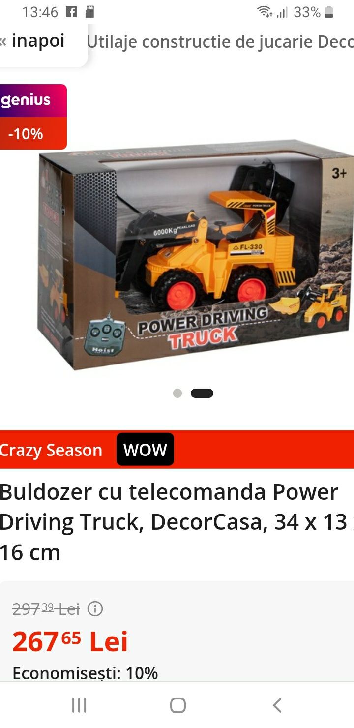 Buldozer cu telecomanda Power driving Truck