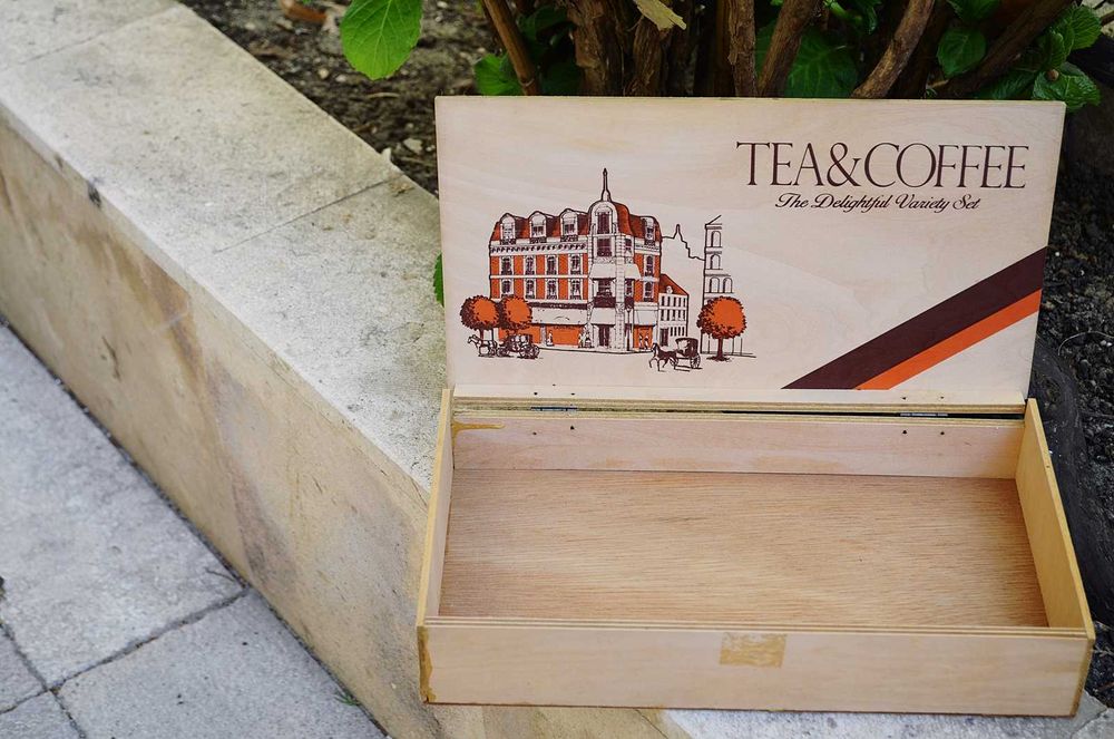 Cutie din Lemn Ceai & Cafea