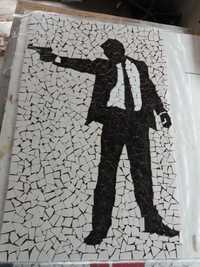 Tablou mozaic ceramica James Bond