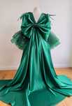 Rochie fetita verde smarald
