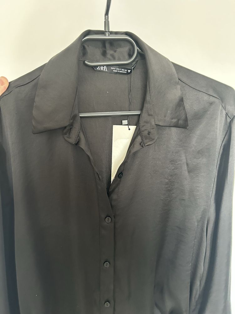 Rochie tip camasa, Zara, marimea S, neagra