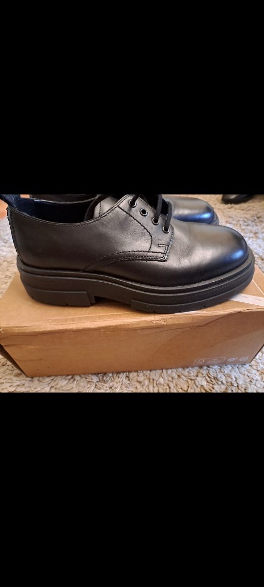 Pantofi din piele Zara cu talpa voluminoasa model Dsquared2,40,,Noi