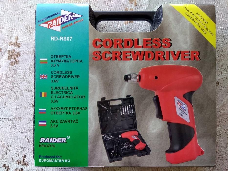 Акумулаторна отвертка,отвертки, RD-RS07, РАЙДЕР, Райдър, Raider