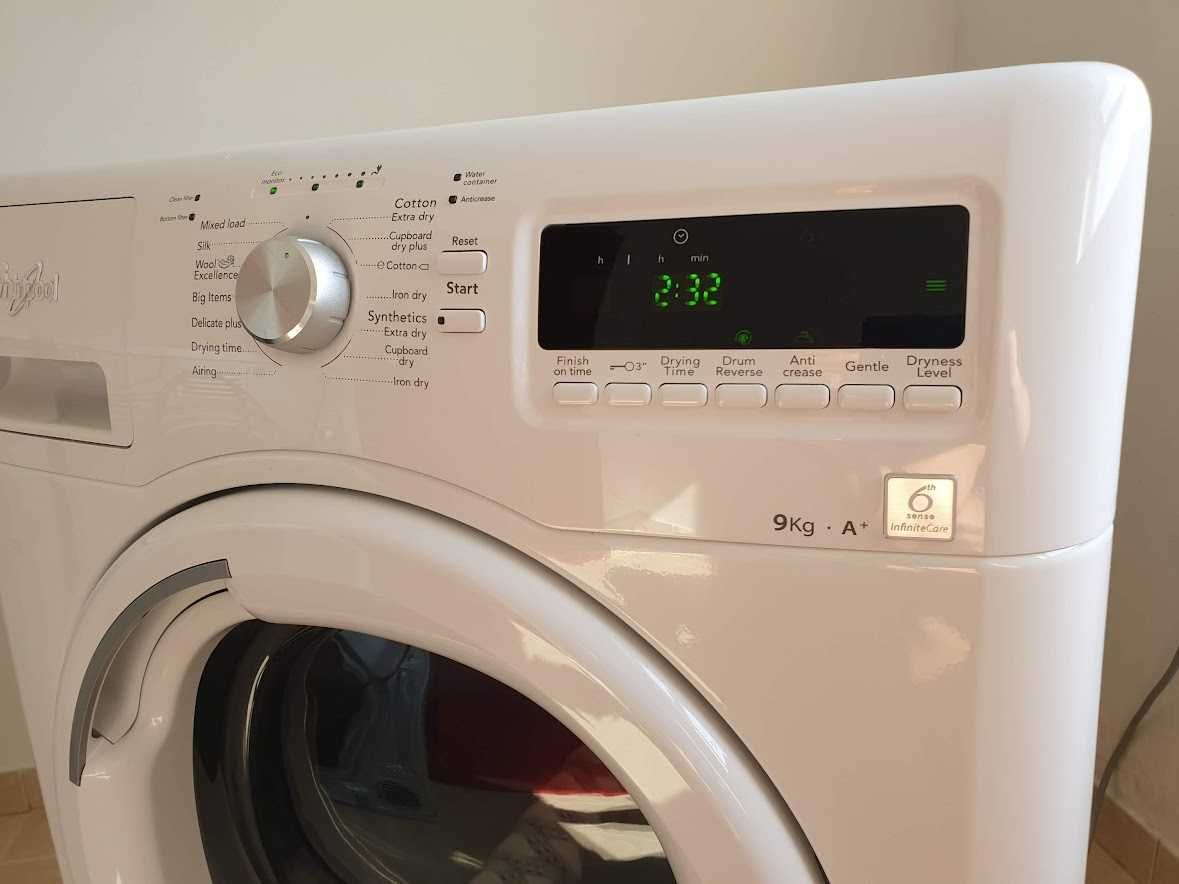 9кг Сушилня Whirlpool 6 sense Термопомпа 12м Гаранция