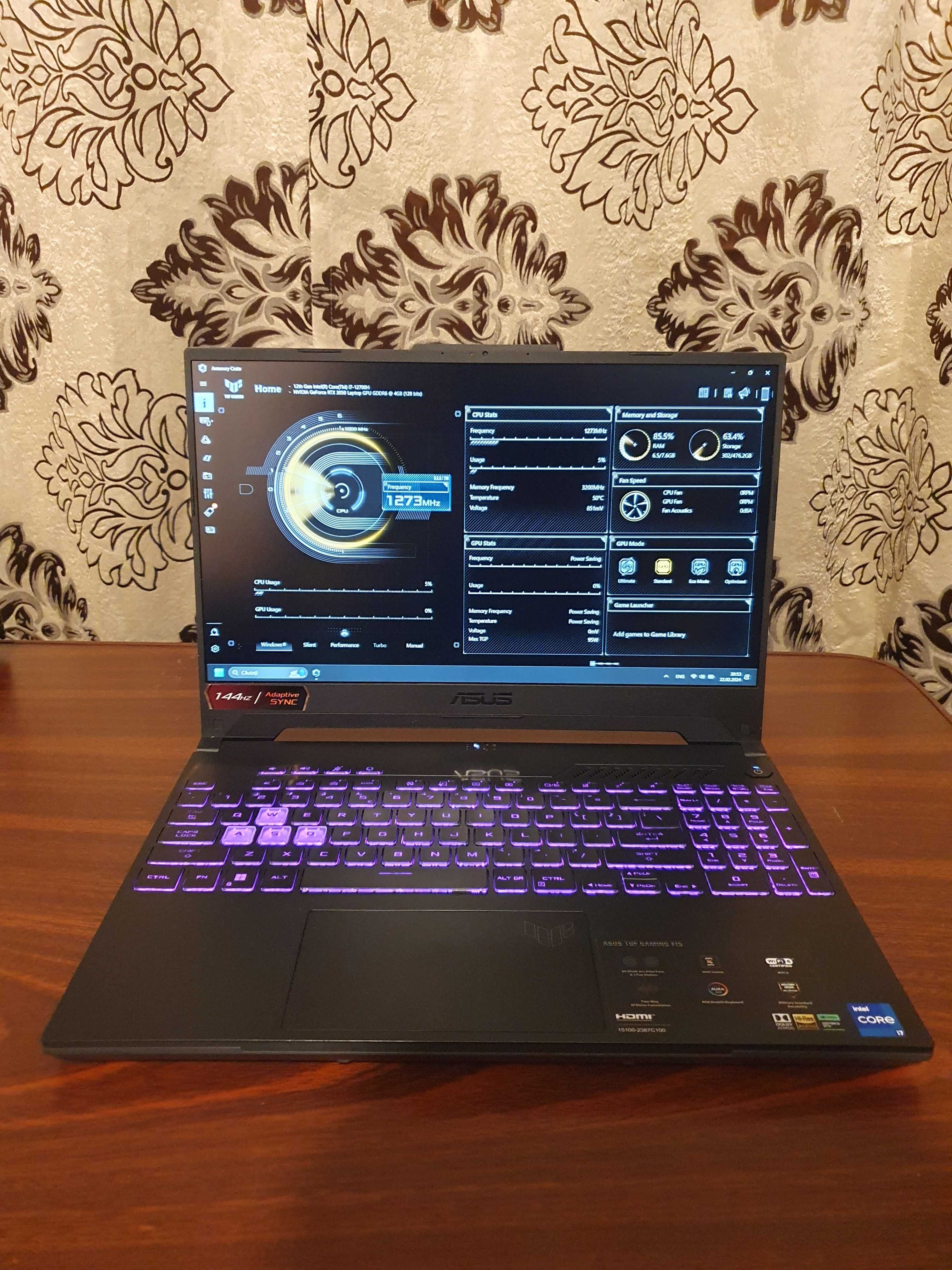 Laptop Asus TUF Gaming F15 FX507ZC4 - Intel Core i7-12700H