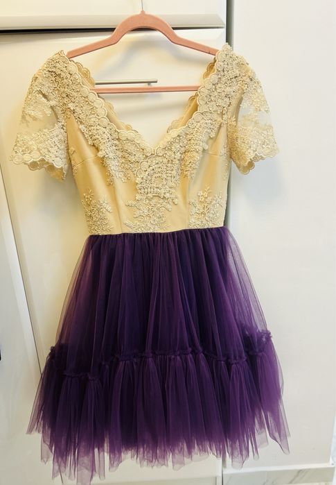Rochie de ocazie, dantela si tul