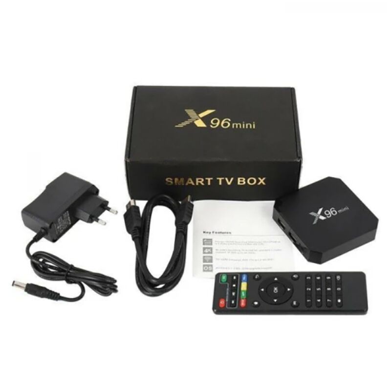 НЕМСКИ Мултимедиен плеър X96 MINI Android TV Box, 2GB RAM/ + ЛЕД ФЕНЕР