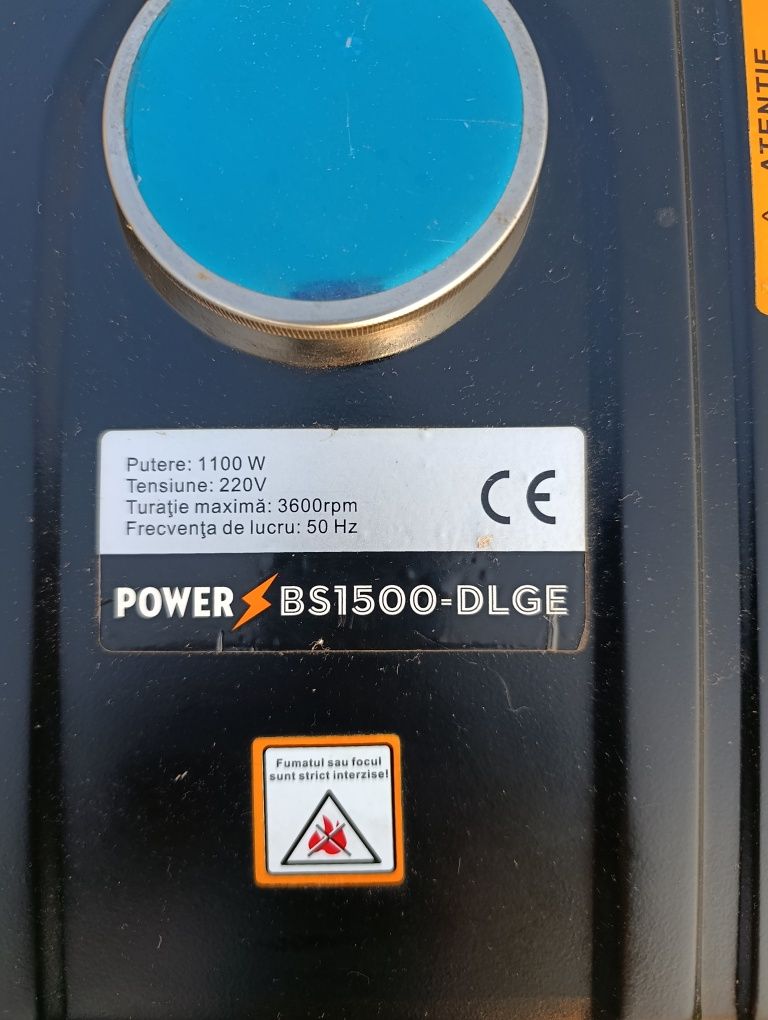 Generator de curent electric, Power BS1500, pe benzina, 1100 W