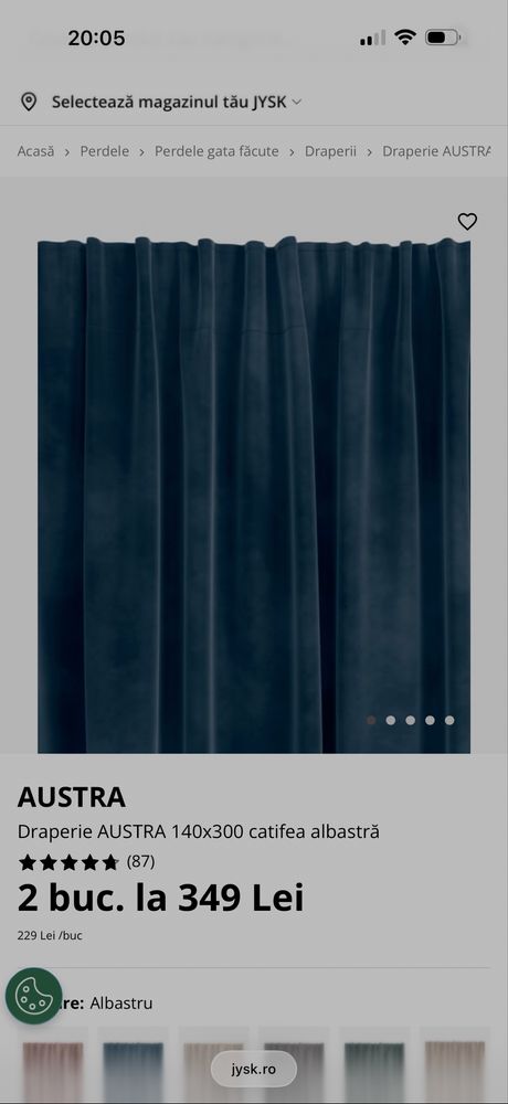 Draperii Austra Jysk