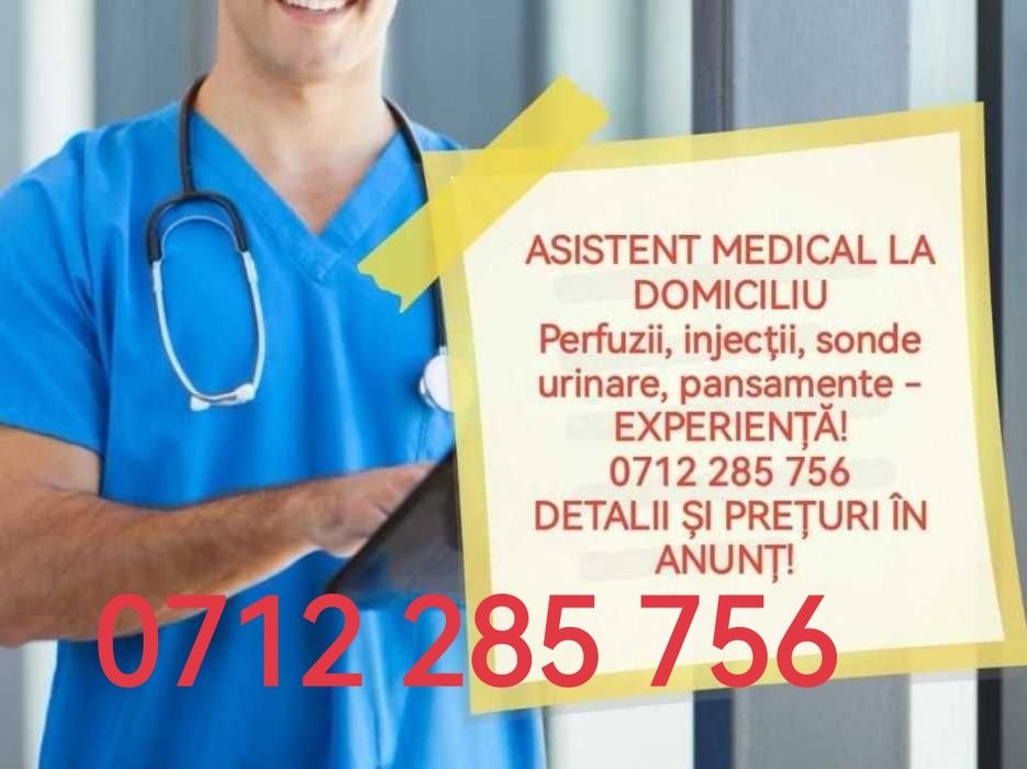 Asistent medical la domiciliu - Perfuzii, injecții, pansamente, sonde