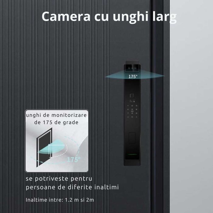 Incuietoare Inteligenta H007, cu Camera, Recunoastere Faciala 3D.