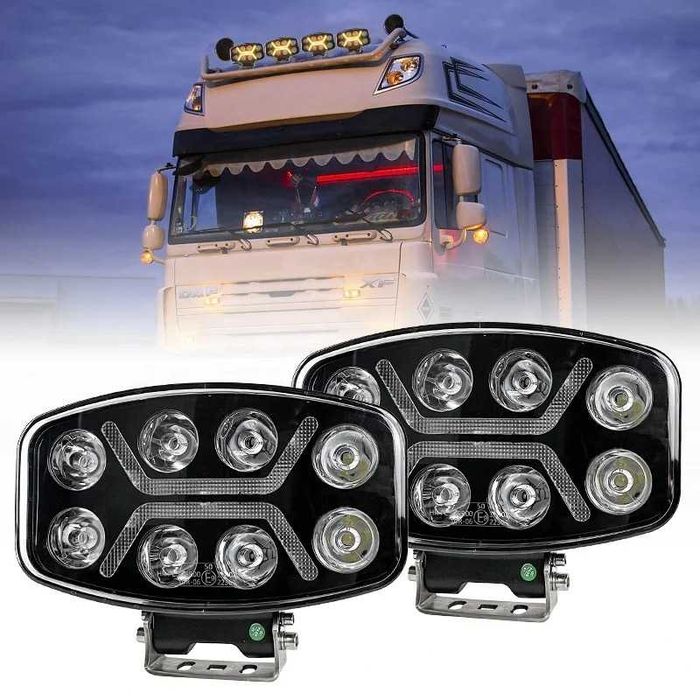 Оригинални Мощни LED Диодни Фарове Халогени за Ролбар на Камион Джип