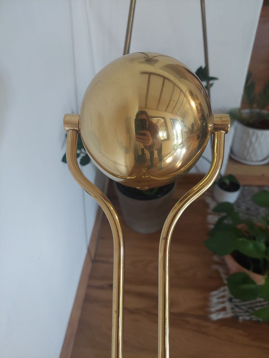 Lampa telescopica de birou vintage Hustadt Leuchten anii 1970 aurie