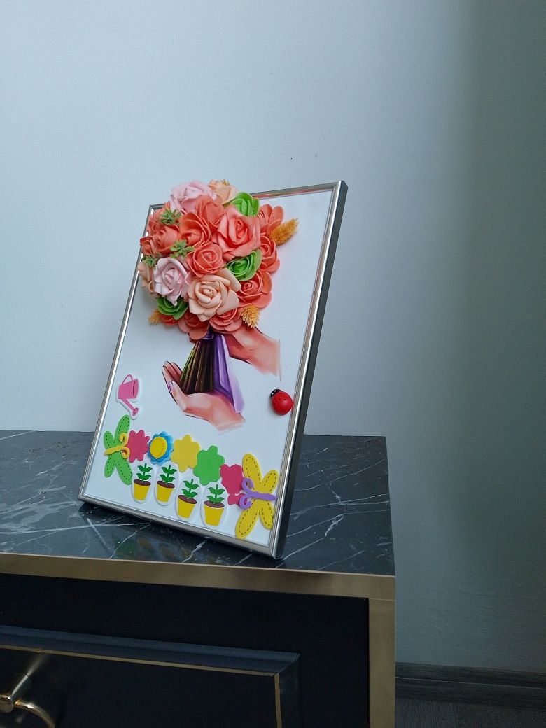 Tablou 3 D decorativ pentru noptiera