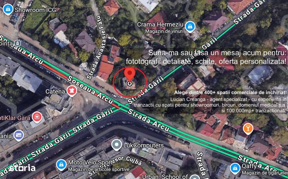 Spatii de la 13mp la 180mp, teren de la 30mp la 500mp, zona Garii Iasi