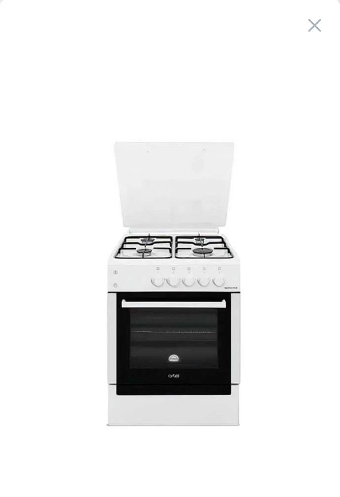 Газовая плита, новая  Vesta AK Lite,белая, потребляемая мощность 1.3kW