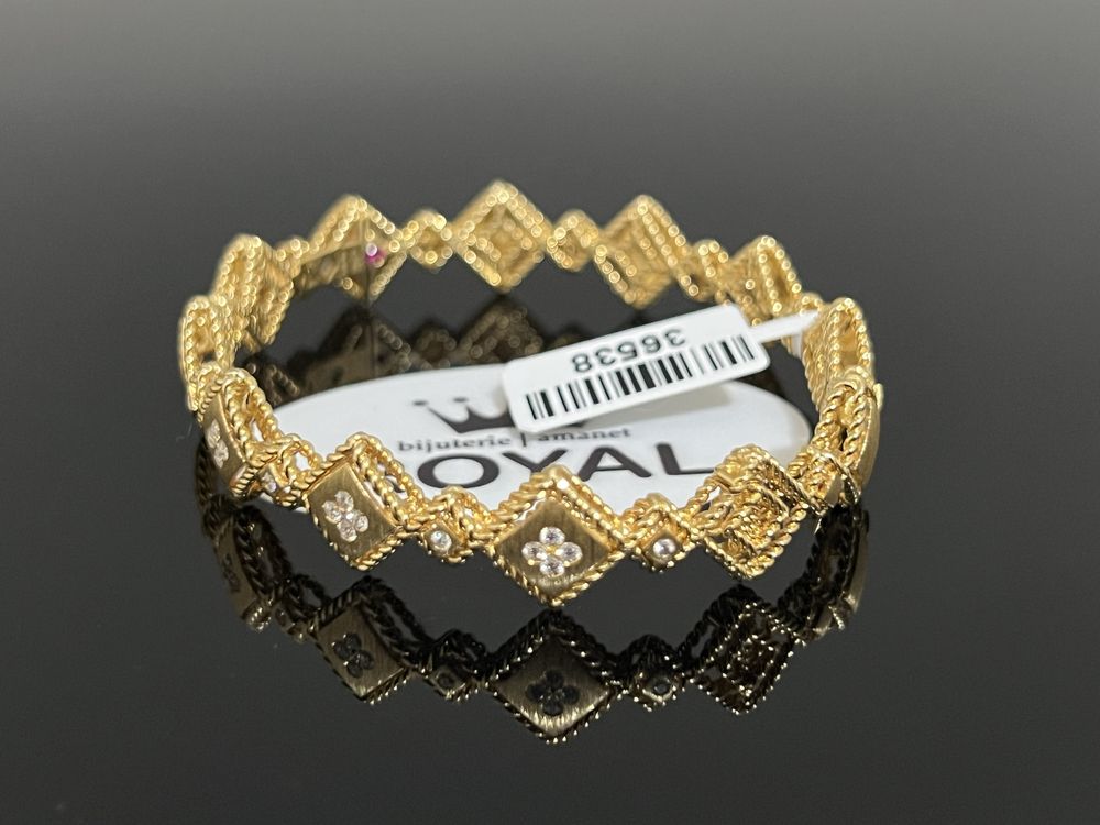 Bijuteria Royal CB : Bratara fixa aur 18K 21,57g 26diamante naturale