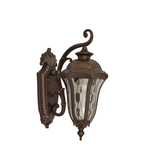 Aplica de exterior clasica, bronz antichizat, sticla transparenta