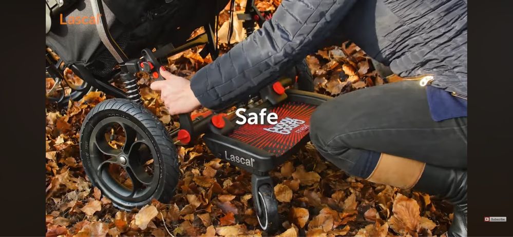 Lascal Buggy Board mini Red степенка за бебешка количка за второ дете