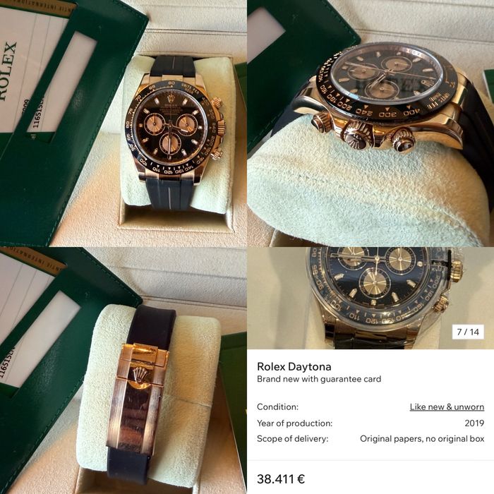 Rolex Daytona Rose Gold & Ceramic Mod nou