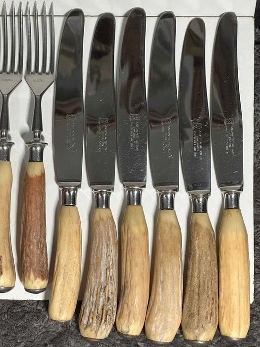 SET TACAMURI - Maner CORN - ANTON WINGEN JR - 6 Furculite + 6 Cutite !