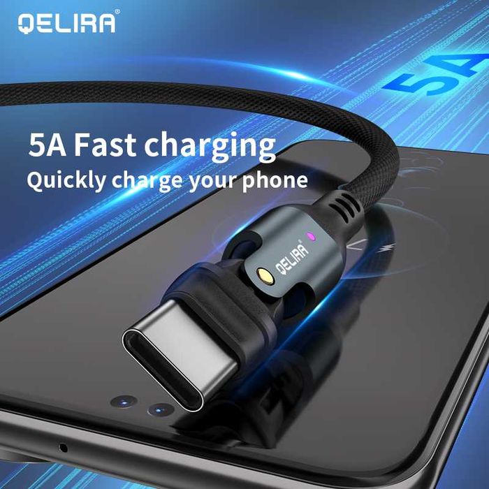 Cablu de date USB-C la USB-C, 240W, 1,8m，Complet nou，Livrare gratuită