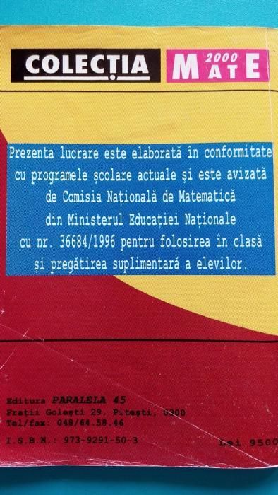 Matematica, Aritmetica, Clasa a V-a, Colectia MATE 2000