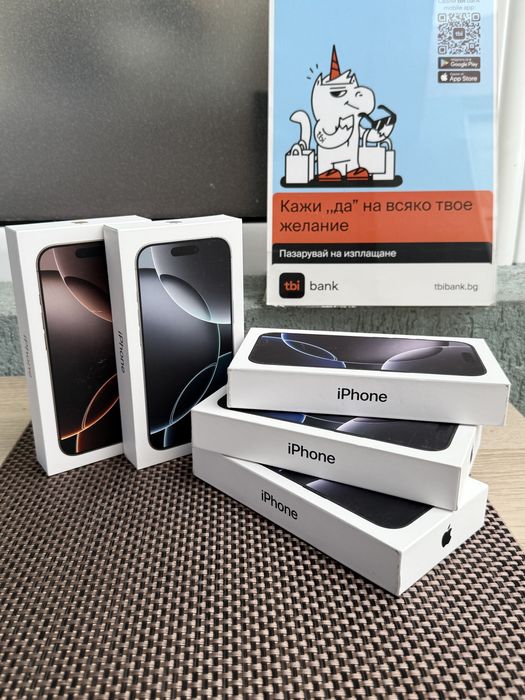 НОВИ! *ЛИЗИНГ* iPhone 16 Pro 128Gb White Black Desert Natural Titanium