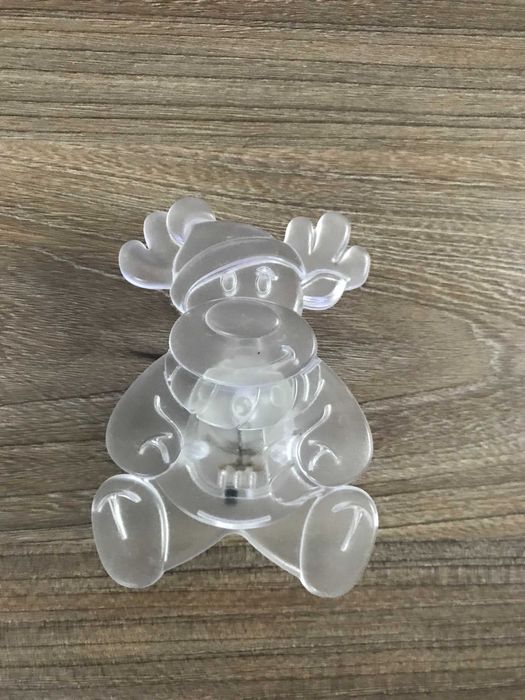 Коледни светещи силиконови с вакум, играчки + мини дядо коледа